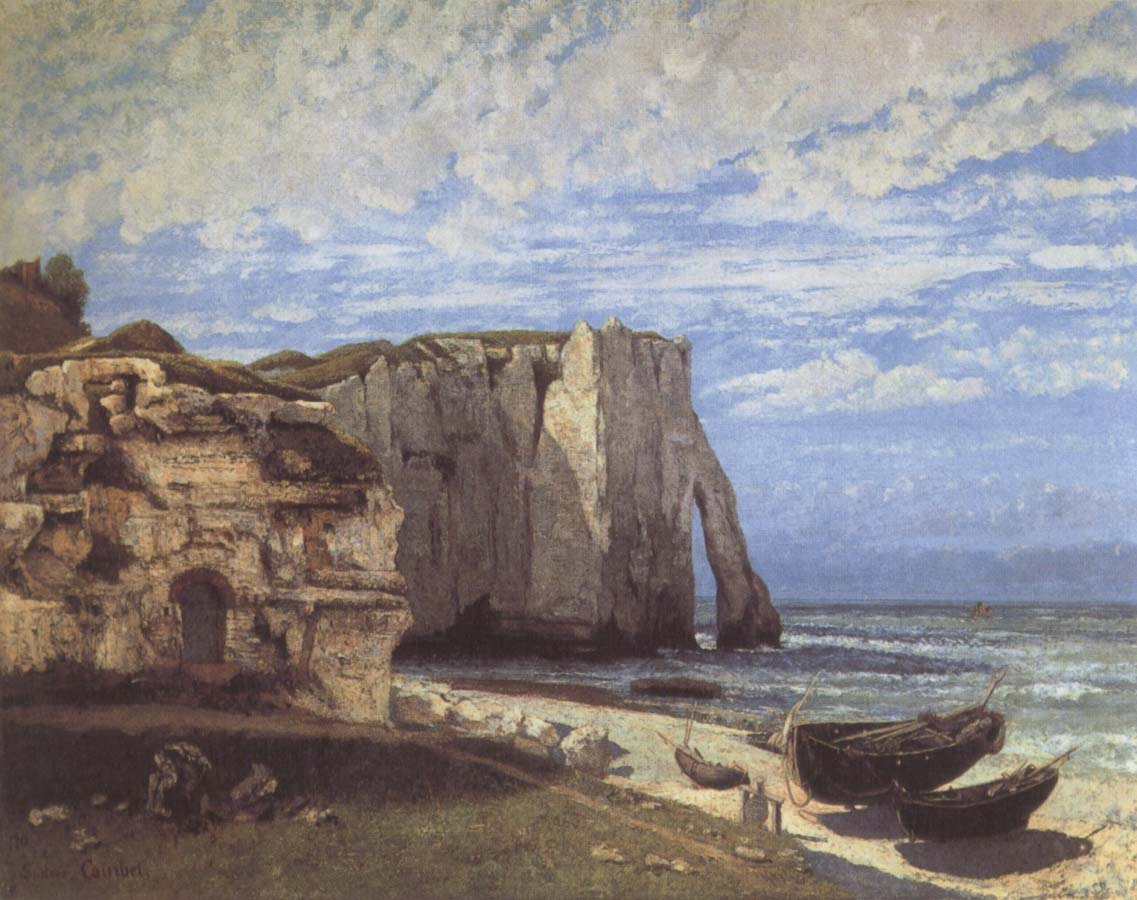 The Cliff at Etretat after the Storm